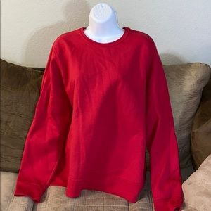 Red Fruit of the Loom Crewneck Sweatshirt